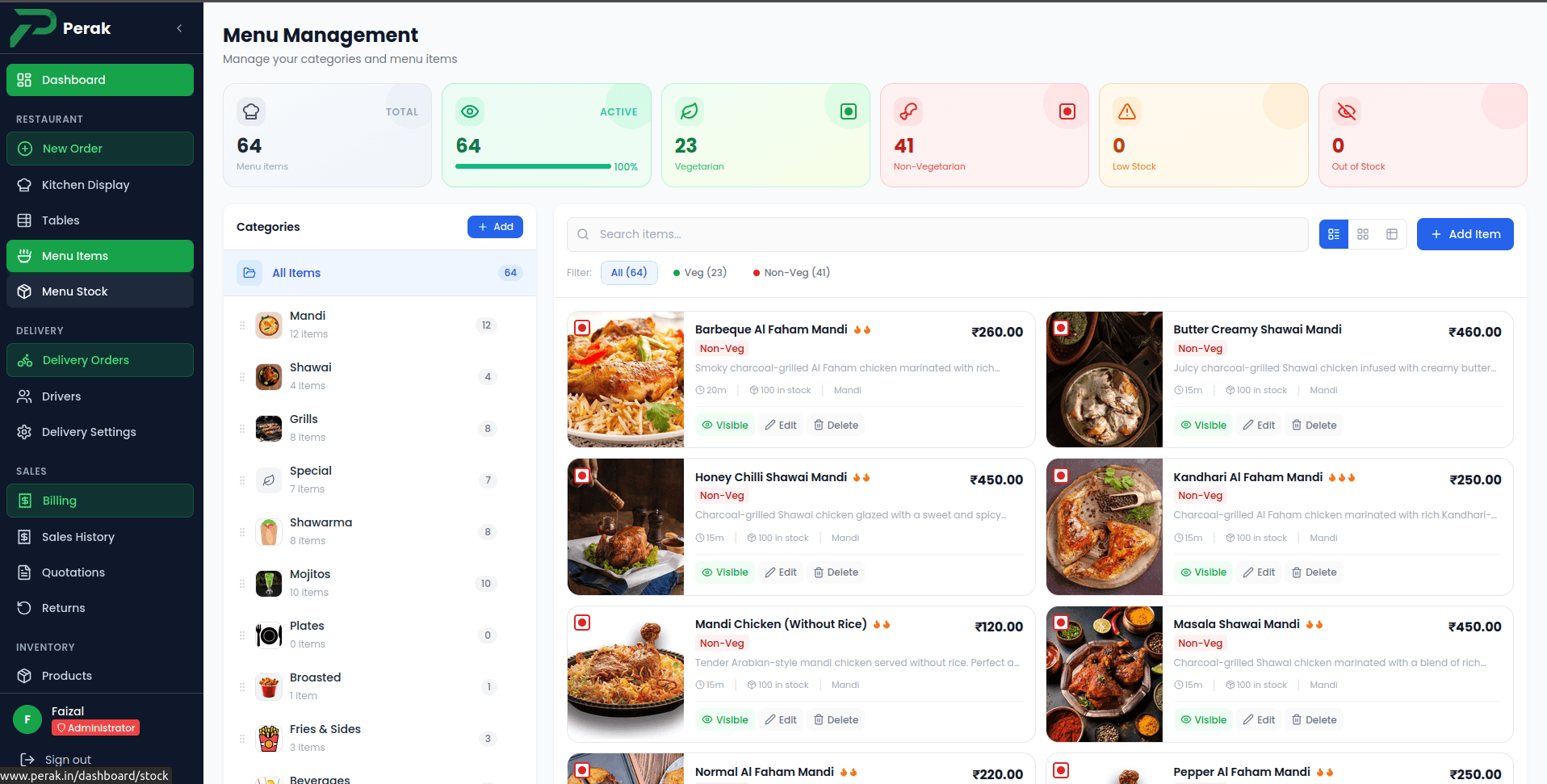 Perak restaurant operations and kitchen workflow
